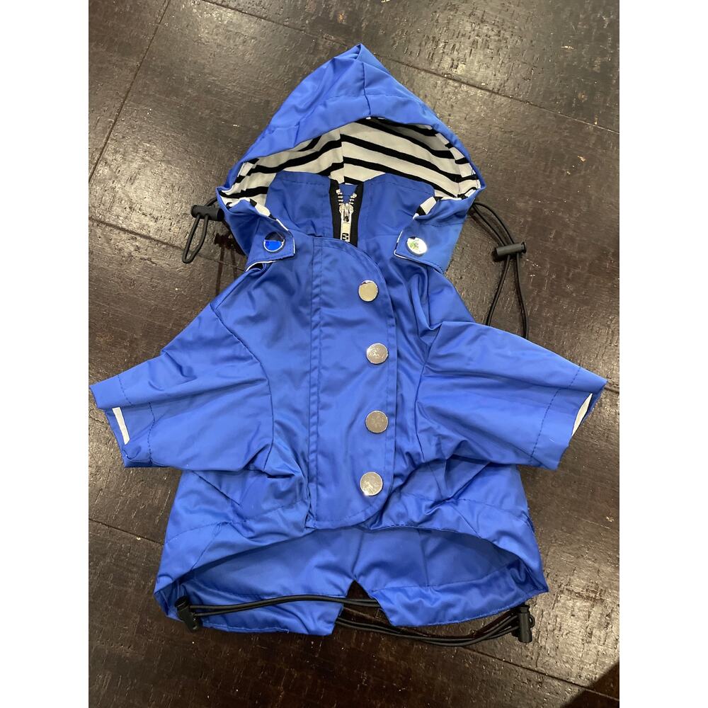Dark Blue Dog Rain Jacket